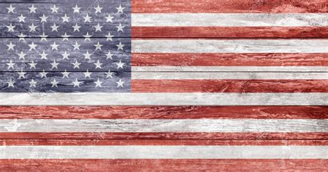 American Flag Painted On Wooden Texture — Stock Photo © Syda