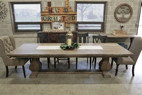 Large Belly Pedestal Table Rustic Elements Furniture
