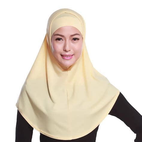 Womens Full Cover Muslim Islamic Head Scarf Arab Malaysia Hijab Head Scarf In Womens Scarves