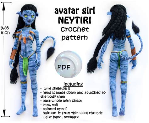 Neytiri Avatar Pandora Patterndoll Body Crochet Etsy Uk