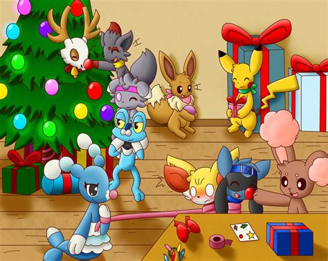Happy Pokemon Christmas By Darkrexs On Deviantart
