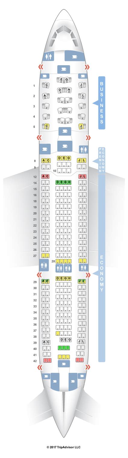 Airbus A350 900 Delta Seat Map