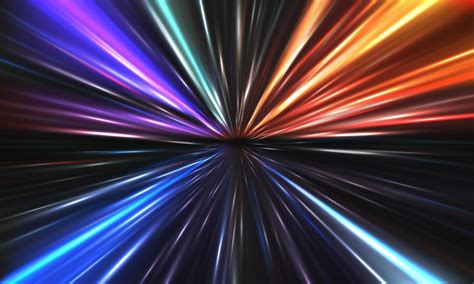 Abstract Color Light Speed Zoom Fast Night Background Vector 8555679
