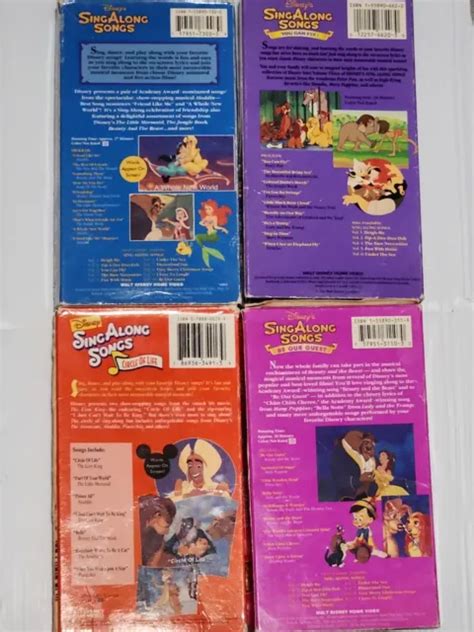 DISNEY S SING ALONG Songs VHS Tapes Lot Of PicClick UK