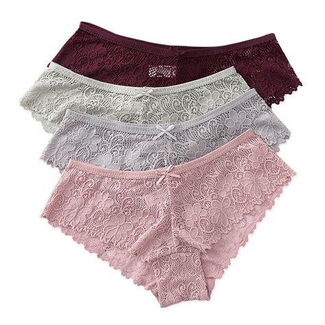 Sexy Lace Panties For Women Underwear Fashion Cozy Lingerie Breath Able Briefs Cotton Low Rise