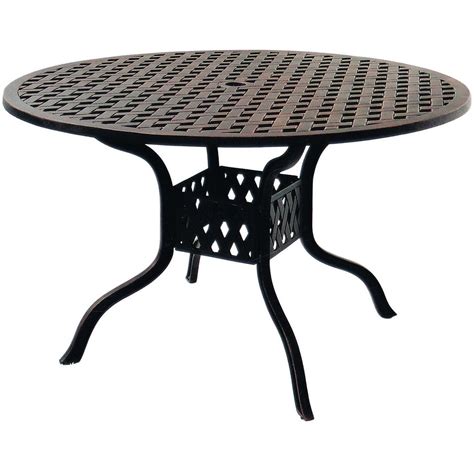 Darlee Ten Star 5 Piece Cast Aluminum Patio Dining Set With Round Table