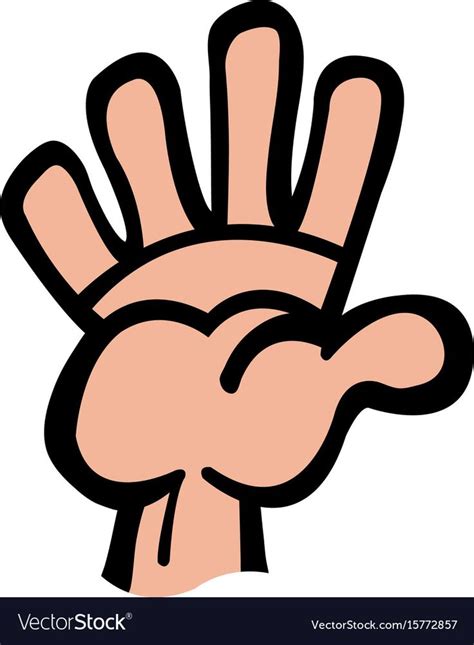 Cartoon Hand High Five Vector Image On Vectorstock Character Design