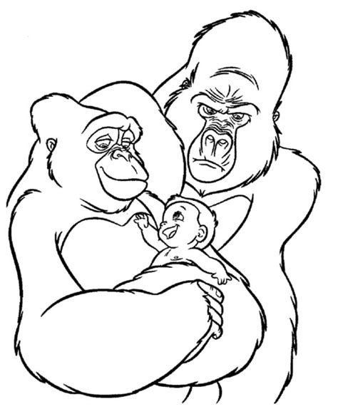 How to draw gorilla grodd printable step by step drawing sheet : Gorilla Coloring Pages at GetColorings.com | Free ...