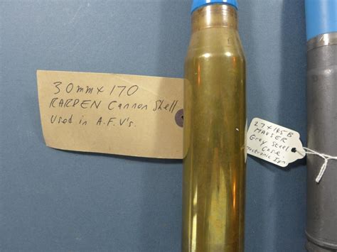 A 30 Mm 170 Rarden Cannon Shell Mauser Shell And An Aden 30 Mm