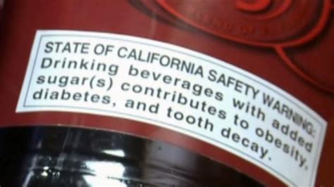 do you feel sugary drinks should have warning labels california does your lighter side