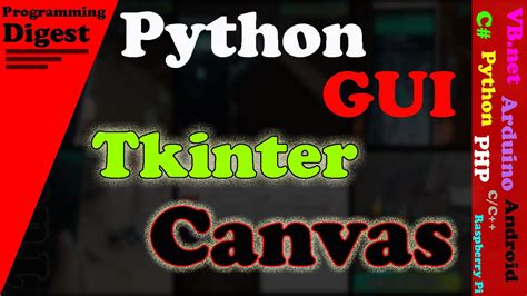 Python Gui Python Tkinter Canvas Tutorial Python User Interface Tk