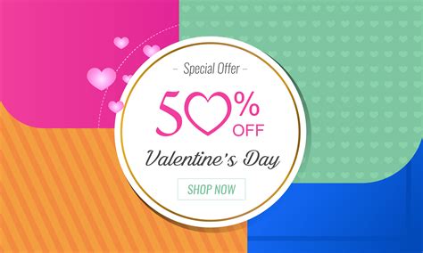 Valentines Day Special Offer Card Layout 676343 Vector Art At Vecteezy