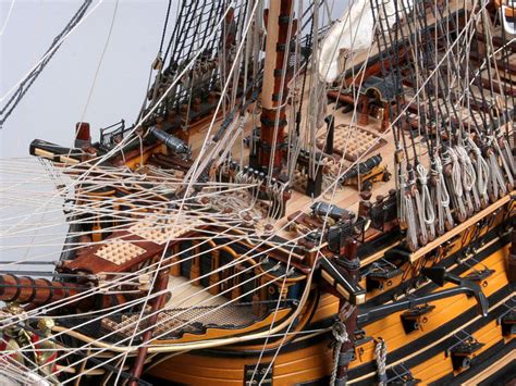 Models like this are becoming rare, outside of wooden model ship kit producers, so if you want a large scale model of a ship of the line, that will not take you years to build, this is your best choice. The ship model of HMS Victory in the scale of 1:100 from ...