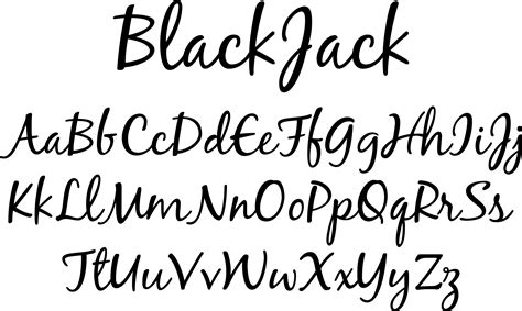 Blackjack Free Cursive Fonts Best Cursive Fonts Cursive Fonts
