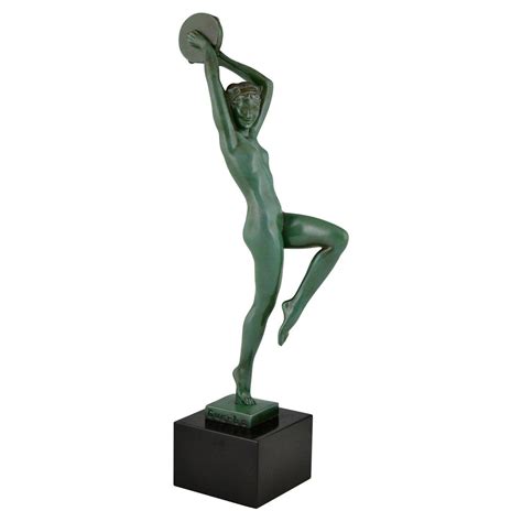 Art Deco Nude Sculpture With Tambourine By Guerbe Statues Art Deco My Xxx Hot Girl