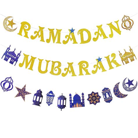 Festiko® Ramadan Decorations Ramadan Mubarak Banners Ramadan