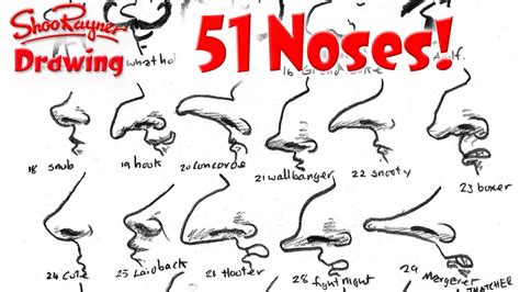 Welcome to this nose drawing tutorial! How to Draw 51 noses from the side - YouTube