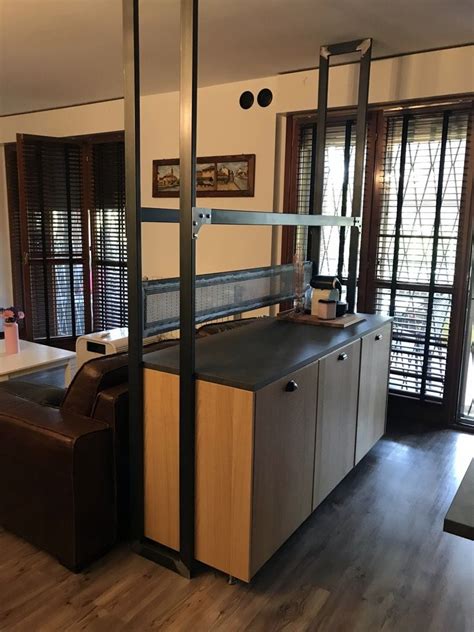 Open concept living/dining room & kitchen great room reveal: Amazing Open Kitchen with cabinets as space divider - IKEA Hackers | Space dividers, Divider ...