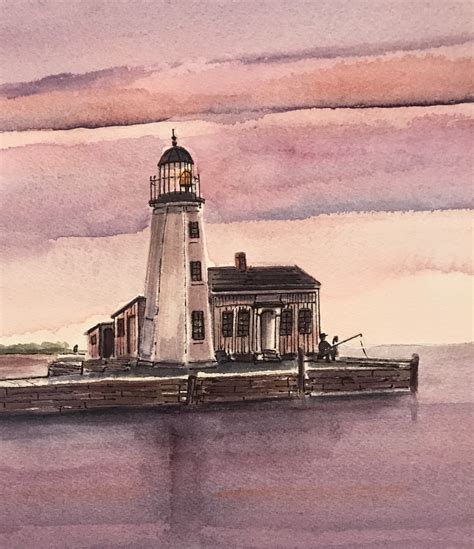 Monroe Breakwater Lights A Mystery Michigan Lighthouse Art Gallery