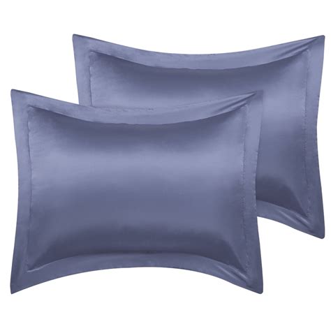 Satin Pillowcase Queen Size Pillow Shams Set Of 2 Silky Sateen Pillow