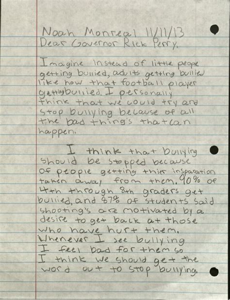 Writing Bullying