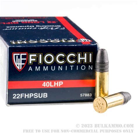500 Rounds Of Bulk 22 Lr Ammo By Fiocchi 40gr Hp