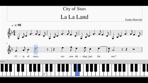 City Of Stars Lyrics Sebastian And Mia City Of Stars Sheet Music La