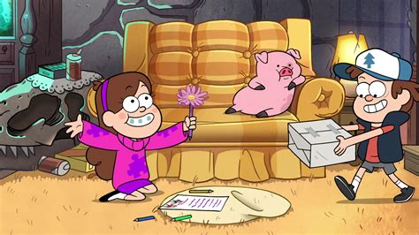 image s2e13 waddles chilling on sofa gravity falls wiki fandom powered by wikia