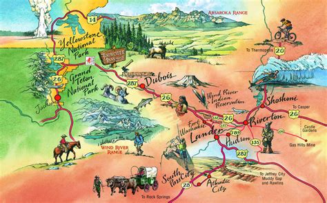 Wyoming Map Wind River Country