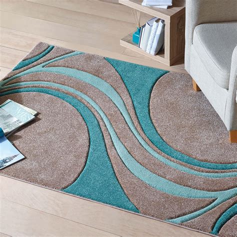Teal Mirage Rug Dunelm Rugs Tropical Rugs Flat Decor