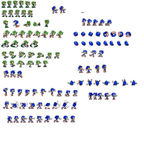 Scourge The Hedgehog Sprites Sheet By Jack Hedgehog O