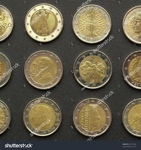 Range Of European 2 Euro Coins From Many Countries Including Germany