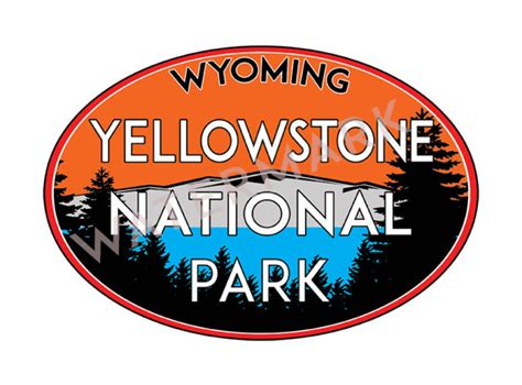 Yellowstone National Park Wyoming Decal Sticker Vinyl Mountains Explore