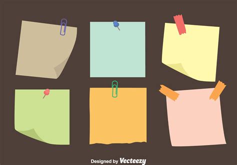 Colorful Sticky Notes Paper Vectors 140180 Vector Art At Vecteezy