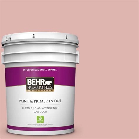 Behr Premium Plus 5 Gal S160 2 Pink Quartz Eggshell Enamel Low Odor