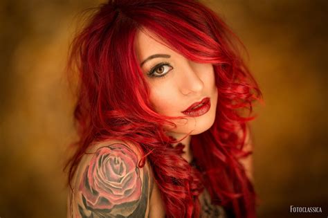 Portrait Dyed Hair Girl Tattoo Face Wallpaper 155366 2048x1365px On