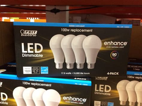 Feit Electric Led 100w Replacement 4 Pack Daylight Costcochaser
