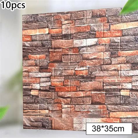 tile brick wall stickers by jssh 10 count