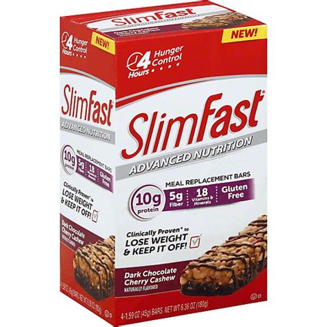 Slimfast Advanced Nutrition Meal Replacement Bars Dark Chocolate