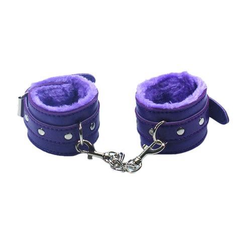Catwoman Adjustable Plush Pu Leather Slave Wrist Ankle Handcuffs Hand Restraints Costumes