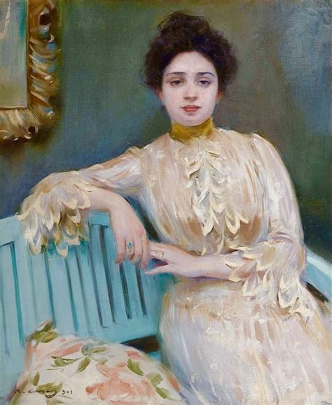 Portrait Of Mercedes Llorach Painting Ramon Casas Y Carbó Oil Paintings