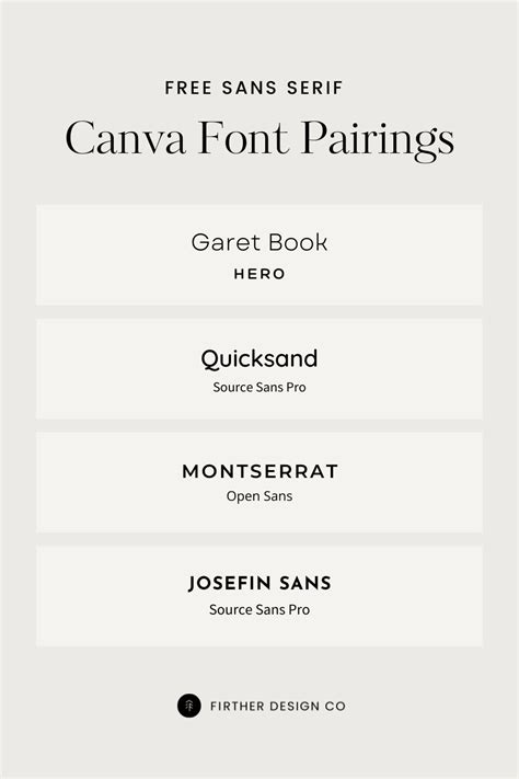 In This Post Im Sharing A List Of The Best Canva Font Pairings You