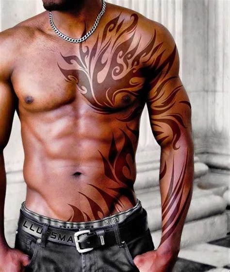 Shoulder Tattoos For Men Cool Chest Tattoos Tribal Tattoos Chest Tattoo Men