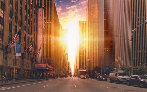 New York City Buildings Sunrise Morning Hd Wallpaper Zoomwalls New