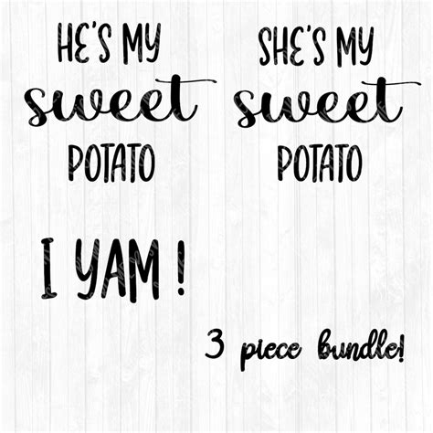 Shes My Sweet Potato Svg Hes My Sweet Potato Svg Etsy