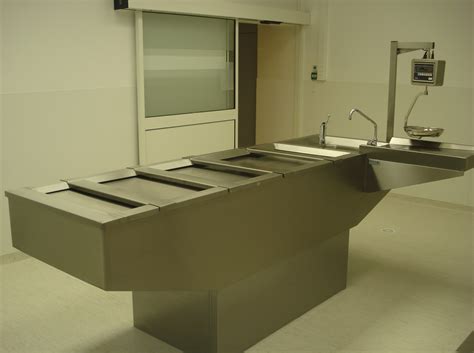 Autopsy Table Central Foot Ventilated And Variable Height Eihf Isofroid