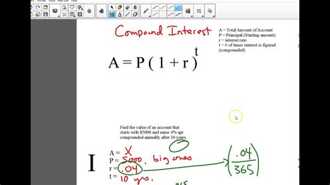 Simple And Compound Interest Formulas And Notes Youtube