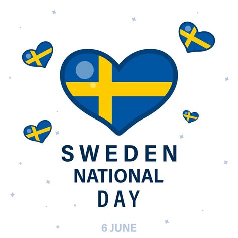 June 6 National Day Sweden Sweden Independence Day Card Banner
