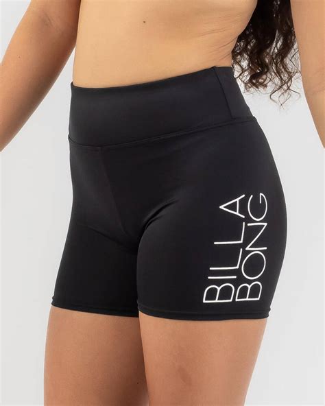 Shop Billabong Girls Dancer Surf Short Bikini Bottom In Black Fast Shipping And Easy Returns