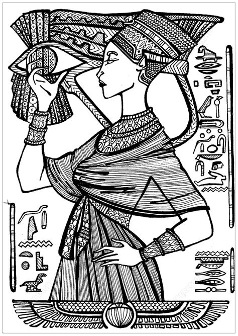 Cleopatra Regina Degitto Egitto And Geroglifici Disegni Da Colorare